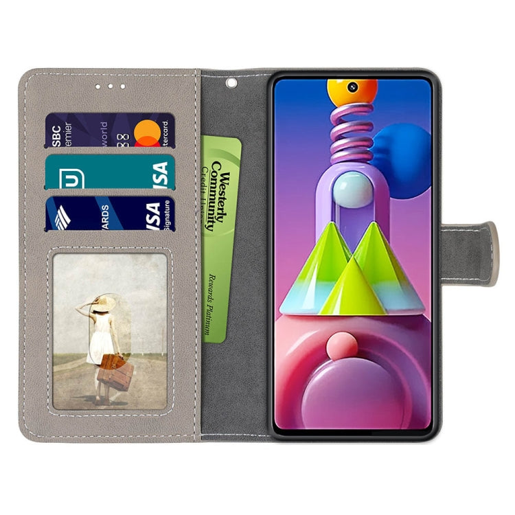For Samsung Galaxy M51 Retro Frosted Horizontal Flip PU Leather Case with Holder & Card Slots & Wallet & Photo Frame