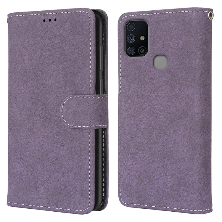 For Samsung Galaxy M51 Retro Frosted Horizontal Flip PU Leather Case with Holder & Card Slots & Wallet & Photo Frame