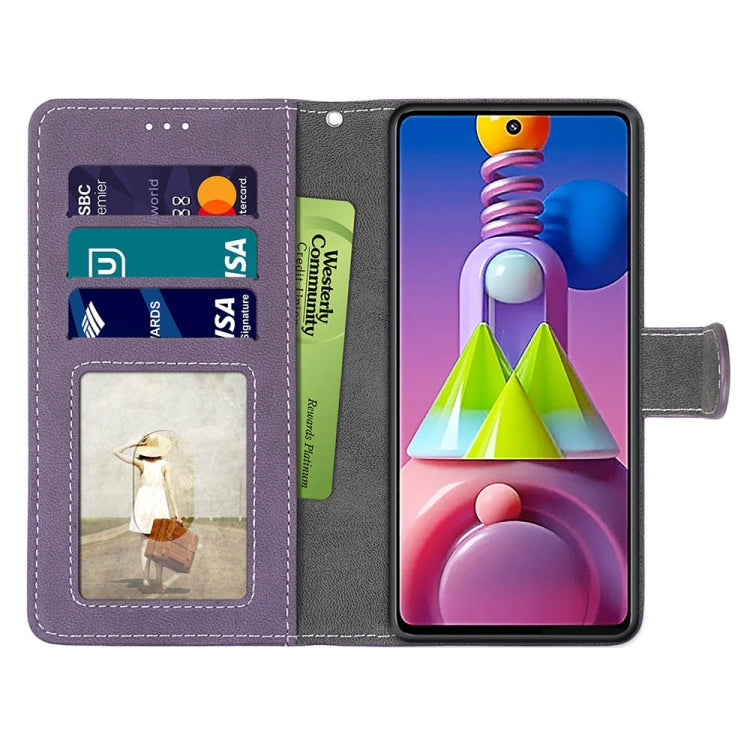 For Samsung Galaxy M51 Retro Frosted Horizontal Flip PU Leather Case with Holder & Card Slots & Wallet & Photo Frame
