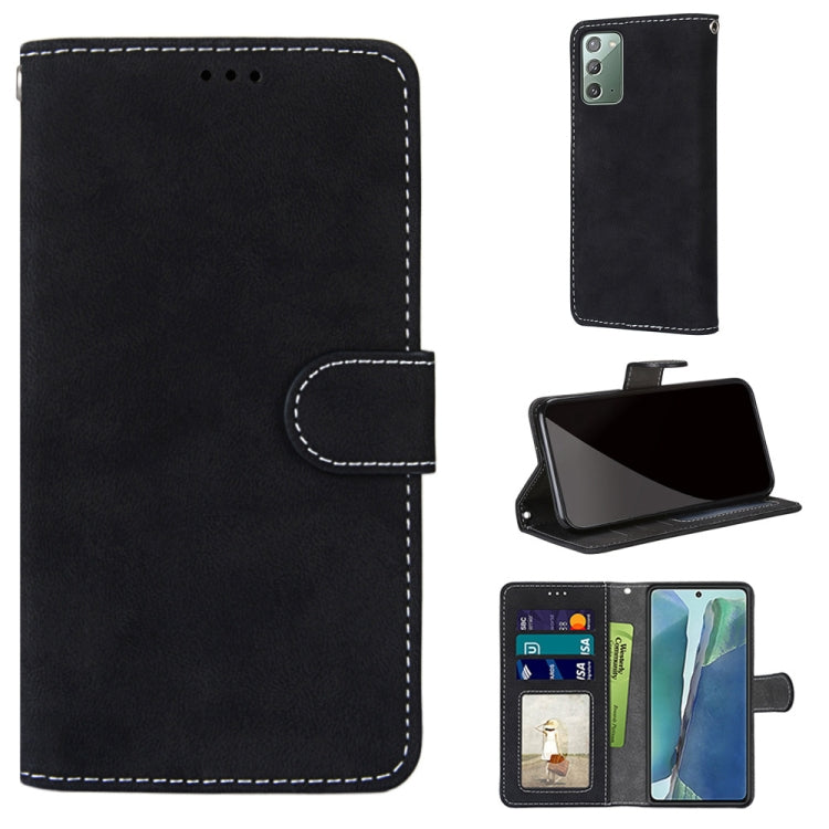 For Samsung Galaxy Note20 Retro Frosted Horizontal Flip PU Leather Case with Holder & Card Slots & Wallet & Photo Frame