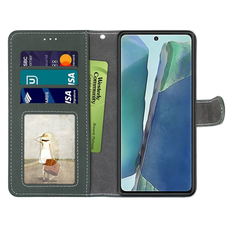 For Samsung Galaxy Note20 Retro Frosted Horizontal Flip PU Leather Case with Holder & Card Slots & Wallet & Photo Frame