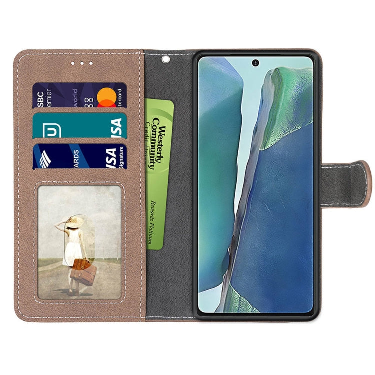For Samsung Galaxy Note20 Retro Frosted Horizontal Flip PU Leather Case with Holder & Card Slots & Wallet & Photo Frame