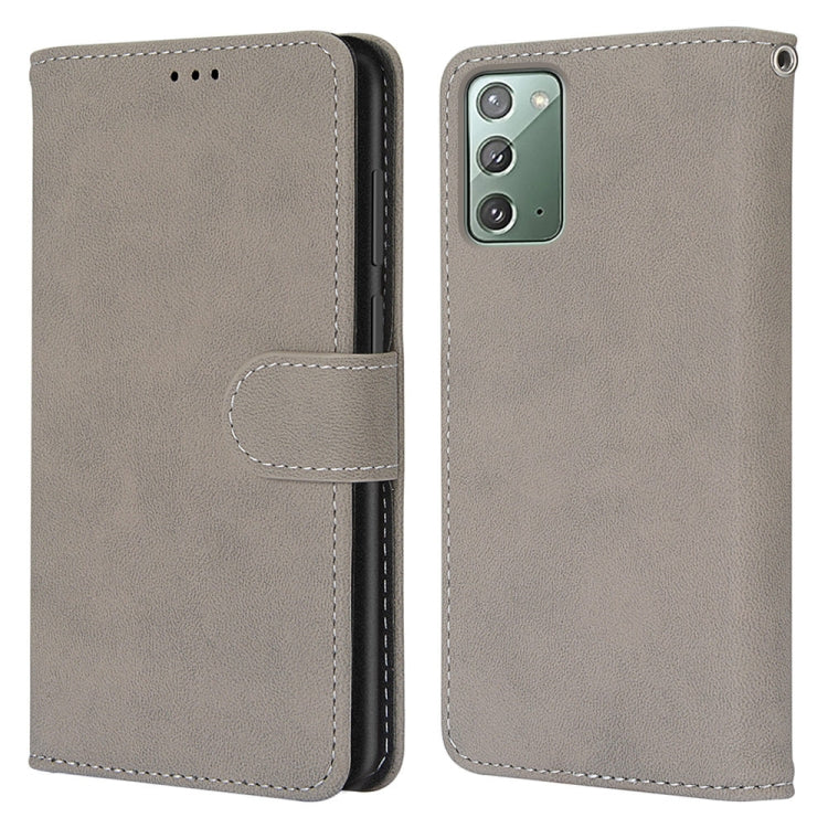 For Samsung Galaxy Note20 Retro Frosted Horizontal Flip PU Leather Case with Holder & Card Slots & Wallet & Photo Frame