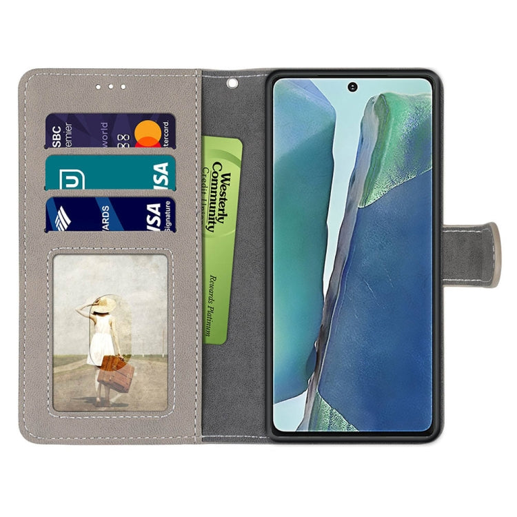 For Samsung Galaxy Note20 Retro Frosted Horizontal Flip PU Leather Case with Holder & Card Slots & Wallet & Photo Frame