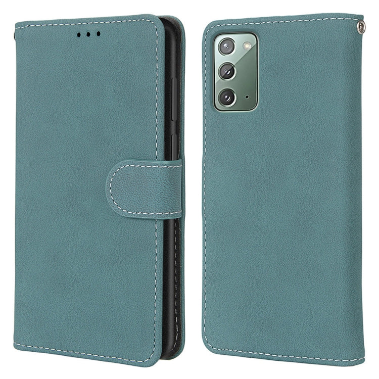 For Samsung Galaxy Note20 Retro Frosted Horizontal Flip PU Leather Case with Holder & Card Slots & Wallet & Photo Frame