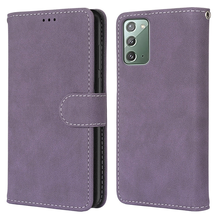 For Samsung Galaxy Note20 Retro Frosted Horizontal Flip PU Leather Case with Holder & Card Slots & Wallet & Photo Frame