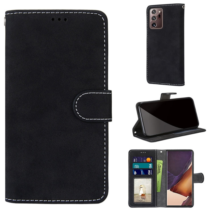 For Samsung Galaxy Note20 Ultra Retro Frosted Horizontal Flip PU Leather Case with Holder & Card Slots & Wallet & Photo Frame