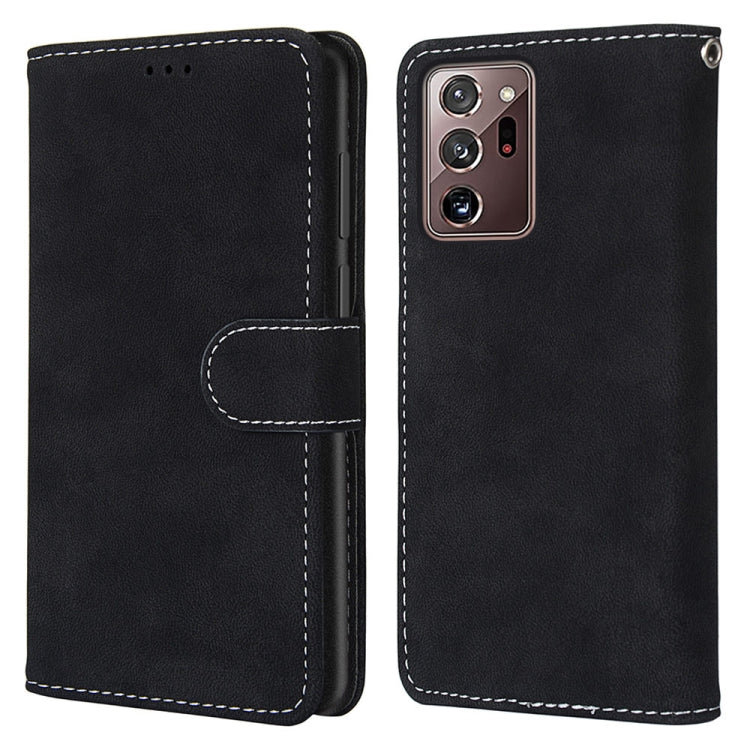 For Samsung Galaxy Note20 Ultra Retro Frosted Horizontal Flip PU Leather Case with Holder & Card Slots & Wallet & Photo Frame