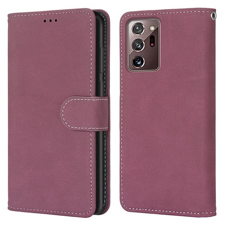 For Samsung Galaxy Note20 Ultra Retro Frosted Horizontal Flip PU Leather Case with Holder & Card Slots & Wallet & Photo Frame