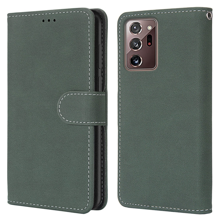 For Samsung Galaxy Note20 Ultra Retro Frosted Horizontal Flip PU Leather Case with Holder & Card Slots & Wallet & Photo Frame