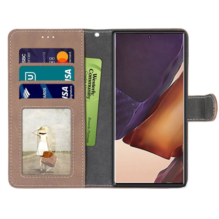 For Samsung Galaxy Note20 Ultra Retro Frosted Horizontal Flip PU Leather Case with Holder & Card Slots & Wallet & Photo Frame