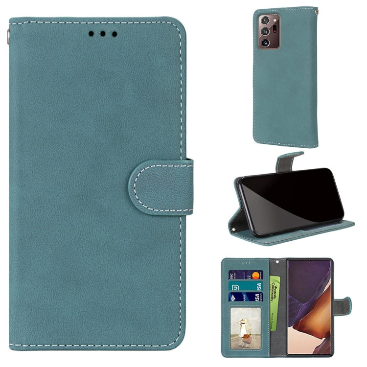 For Samsung Galaxy Note20 Ultra Retro Frosted Horizontal Flip PU Leather Case with Holder & Card Slots & Wallet & Photo Frame
