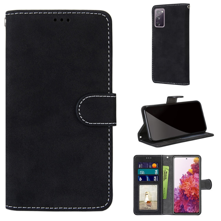 For Samsung Galaxy S20 FE / S20 FE Lite Retro Frosted Horizontal Flip PU Leather Case with Holder & Card Slots & Wallet & Photo Frame