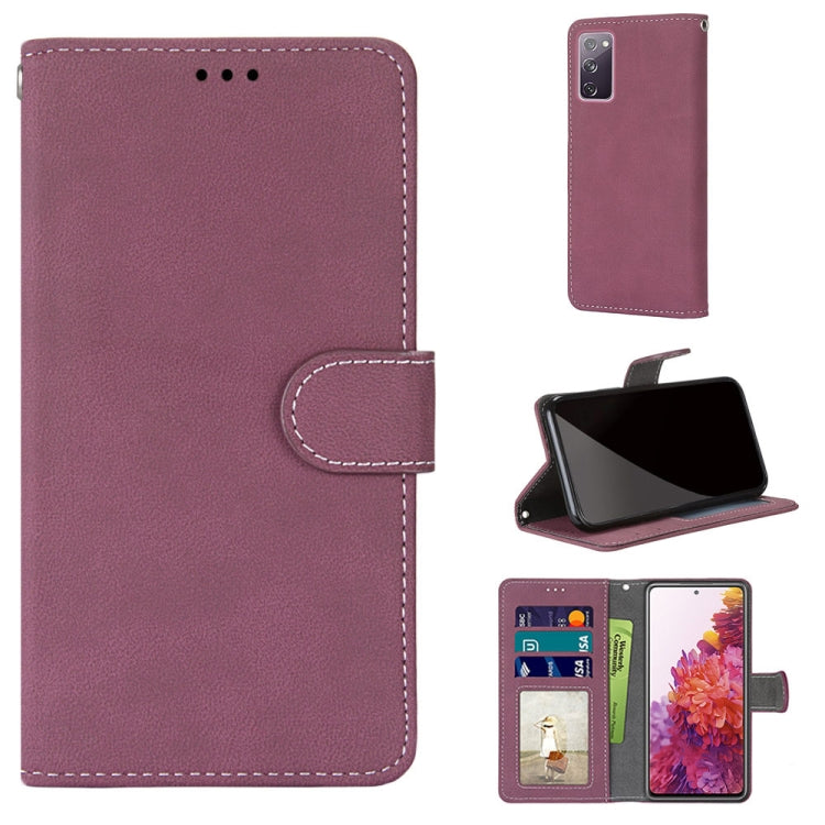 For Samsung Galaxy S20 FE / S20 FE Lite Retro Frosted Horizontal Flip PU Leather Case with Holder & Card Slots & Wallet & Photo Frame