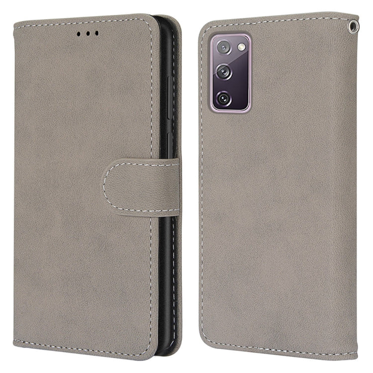 For Samsung Galaxy S20 FE / S20 FE Lite Retro Frosted Horizontal Flip PU Leather Case with Holder & Card Slots & Wallet & Photo Frame