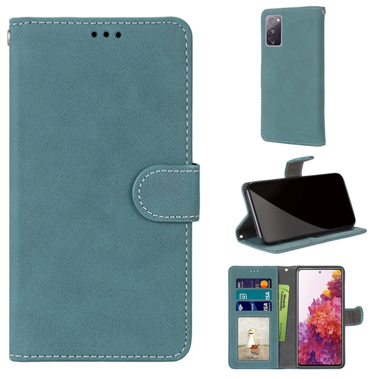 For Samsung Galaxy S20 FE / S20 FE Lite Retro Frosted Horizontal Flip PU Leather Case with Holder & Card Slots & Wallet & Photo Frame