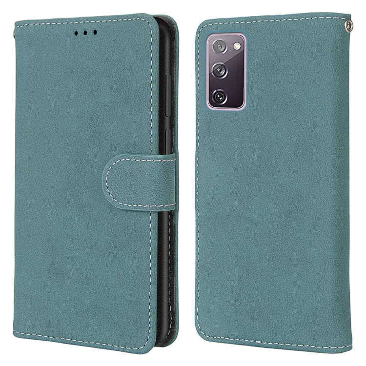 For Samsung Galaxy S20 FE / S20 FE Lite Retro Frosted Horizontal Flip PU Leather Case with Holder & Card Slots & Wallet & Photo Frame
