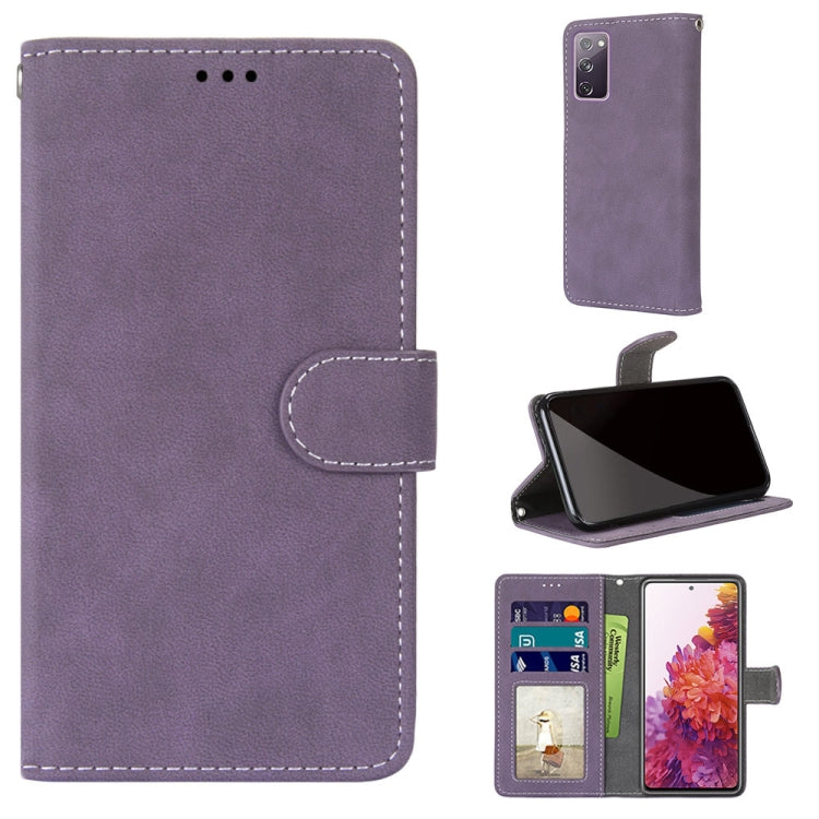 For Samsung Galaxy S20 FE / S20 FE Lite Retro Frosted Horizontal Flip PU Leather Case with Holder & Card Slots & Wallet & Photo Frame