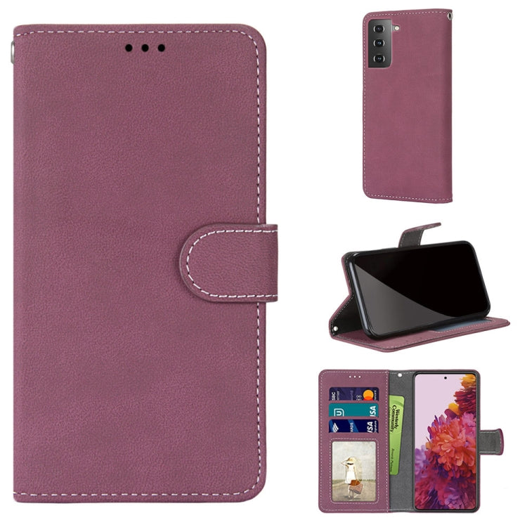 For Samsung Galaxy S21 5G Retro Frosted Horizontal Flip PU Leather Case with Holder & Card Slots & Wallet & Photo Frame