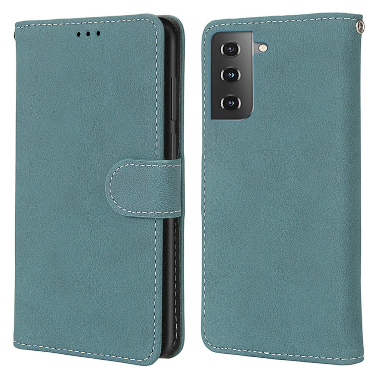 For Samsung Galaxy S21 5G Retro Frosted Horizontal Flip PU Leather Case with Holder & Card Slots & Wallet & Photo Frame
