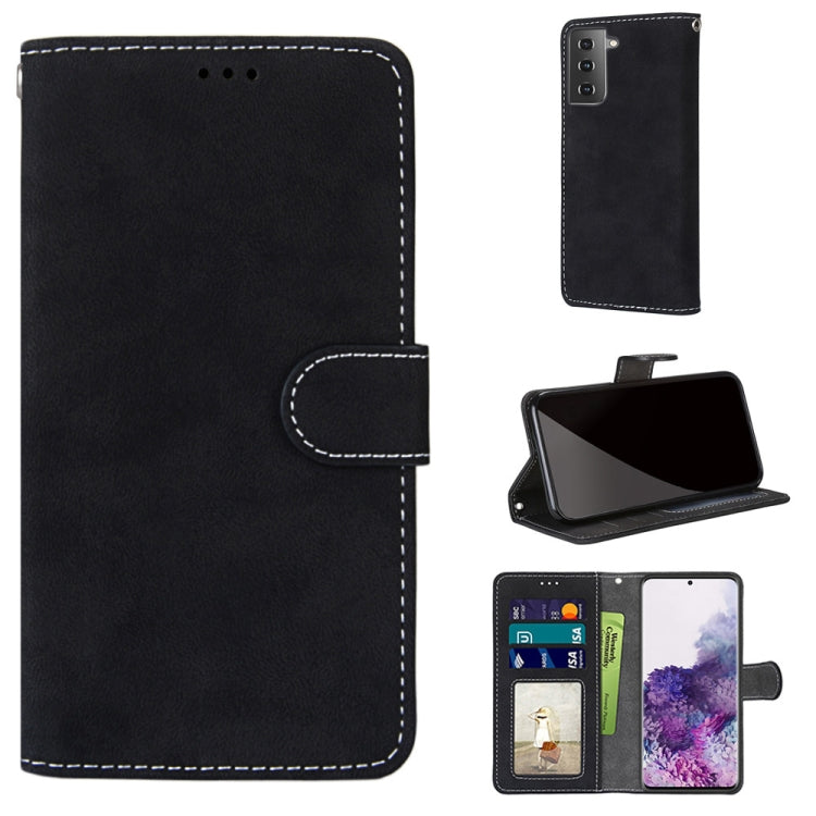 For Samsung Galaxy S21 Plus 5G Retro Frosted Horizontal Flip PU Leather Case with Holder & Card Slots & Wallet & Photo Frame