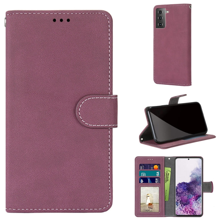 For Samsung Galaxy S21 Plus 5G Retro Frosted Horizontal Flip PU Leather Case with Holder & Card Slots & Wallet & Photo Frame