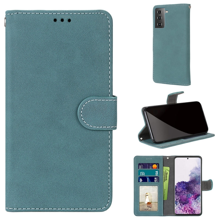 For Samsung Galaxy S21 Plus 5G Retro Frosted Horizontal Flip PU Leather Case with Holder & Card Slots & Wallet & Photo Frame
