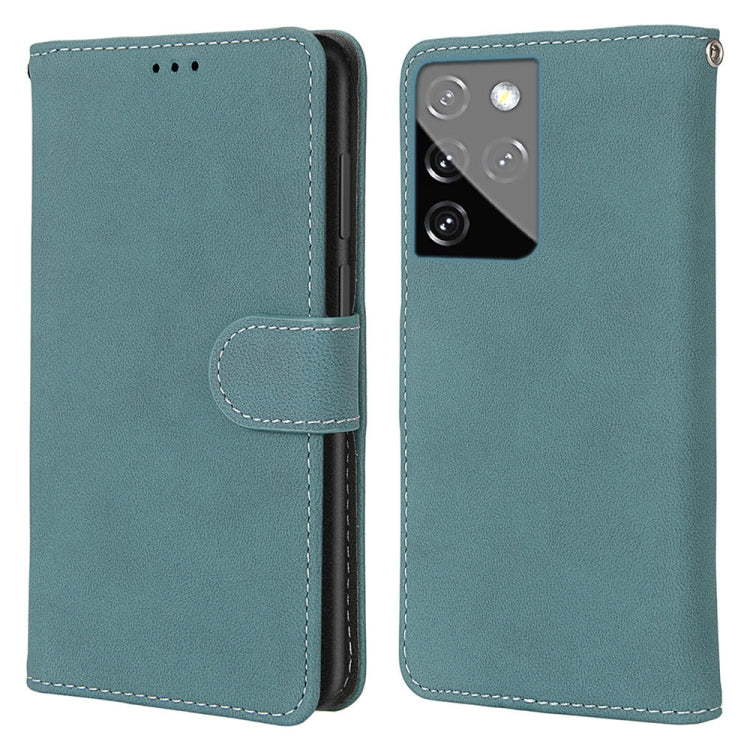 For Samsung Galaxy S21 Ultra 5G Retro Frosted Horizontal Flip PU Leather Case with Holder & Card Slots & Wallet & Photo Frame