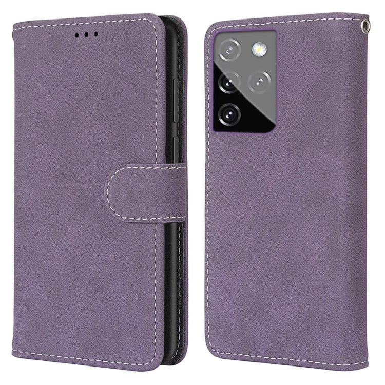 For Samsung Galaxy S21 Ultra 5G Retro Frosted Horizontal Flip PU Leather Case with Holder & Card Slots & Wallet & Photo Frame