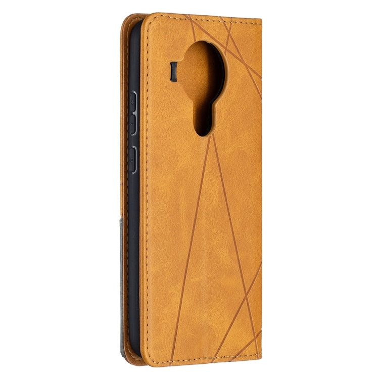 For Nokia 5.4 Rhombus Texture Horizontal Flip Magnetic Leather Case with Holder & Card Slots & Wallet