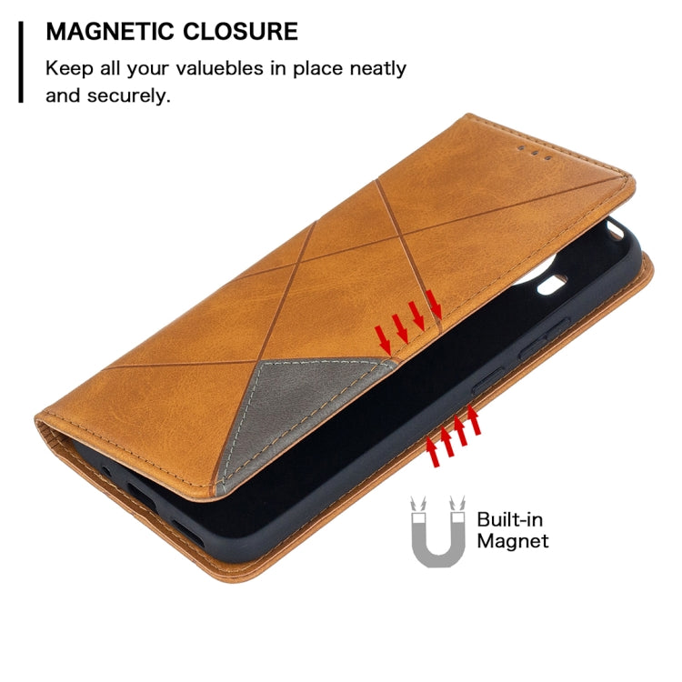 For Nokia 5.4 Rhombus Texture Horizontal Flip Magnetic Leather Case with Holder & Card Slots & Wallet