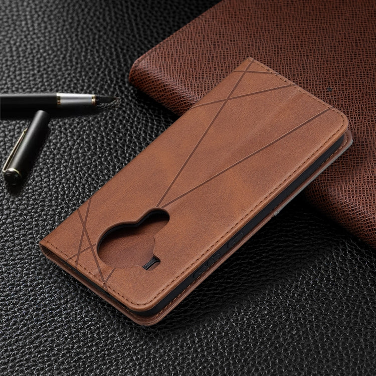 For Nokia 5.4 Rhombus Texture Horizontal Flip Magnetic Leather Case with Holder & Card Slots & Wallet