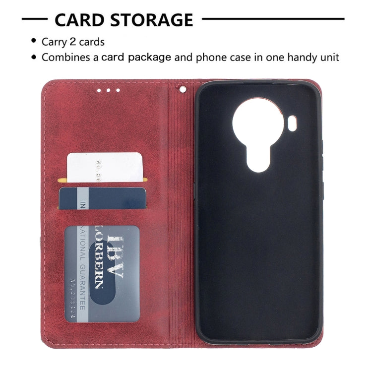 For Nokia 5.4 Rhombus Texture Horizontal Flip Magnetic Leather Case with Holder & Card Slots & Wallet