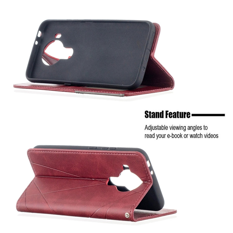 For Nokia 5.4 Rhombus Texture Horizontal Flip Magnetic Leather Case with Holder & Card Slots & Wallet