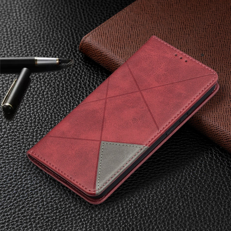 For Nokia 5.4 Rhombus Texture Horizontal Flip Magnetic Leather Case with Holder & Card Slots & Wallet