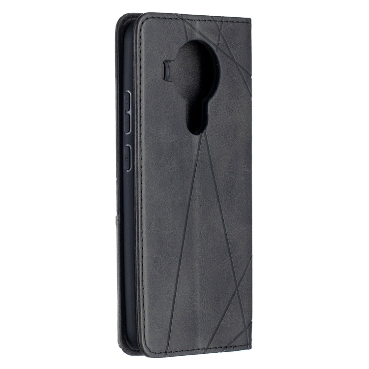 For Nokia 5.4 Rhombus Texture Horizontal Flip Magnetic Leather Case with Holder & Card Slots & Wallet