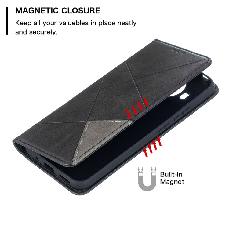 For Nokia 5.4 Rhombus Texture Horizontal Flip Magnetic Leather Case with Holder & Card Slots & Wallet