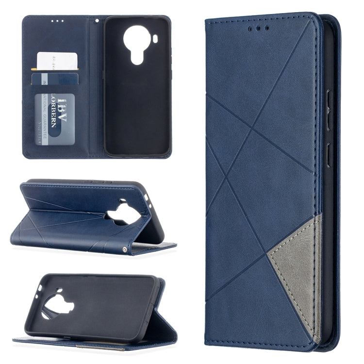For Nokia 5.4 Rhombus Texture Horizontal Flip Magnetic Leather Case with Holder & Card Slots & Wallet