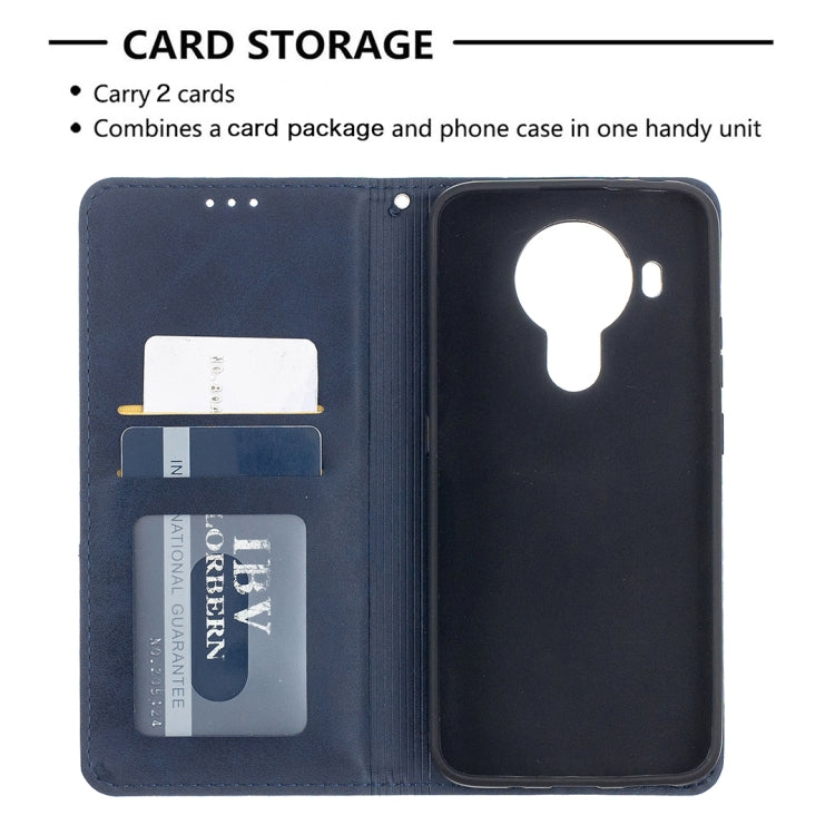 For Nokia 5.4 Rhombus Texture Horizontal Flip Magnetic Leather Case with Holder & Card Slots & Wallet