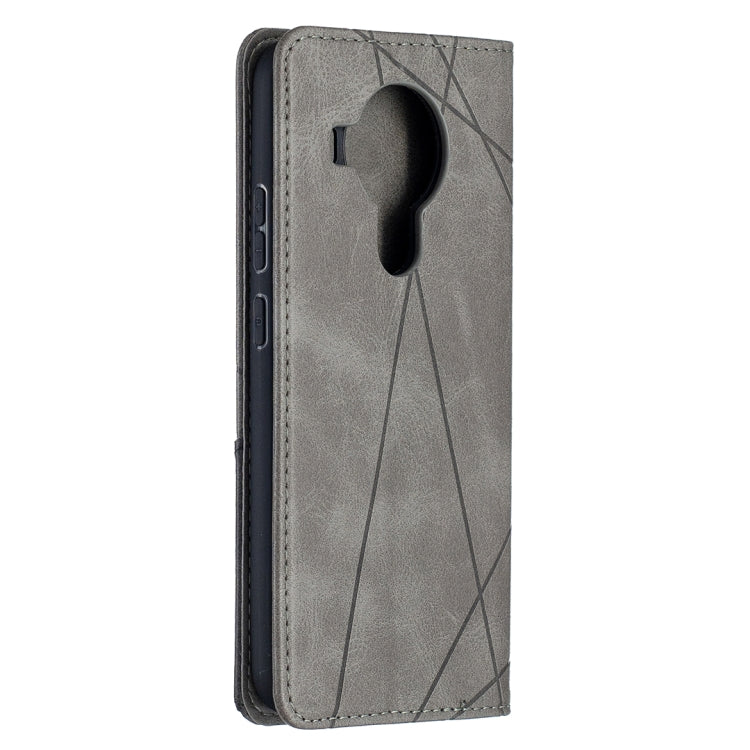 For Nokia 5.4 Rhombus Texture Horizontal Flip Magnetic Leather Case with Holder & Card Slots & Wallet
