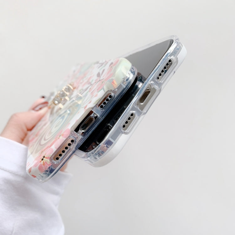 For iPhone 12 Pro Fashion Pattern Protective Case with Ring Holder