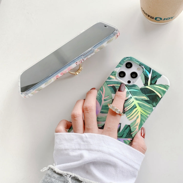 For iPhone 12 Pro Fashion Pattern Protective Case with Ring Holder