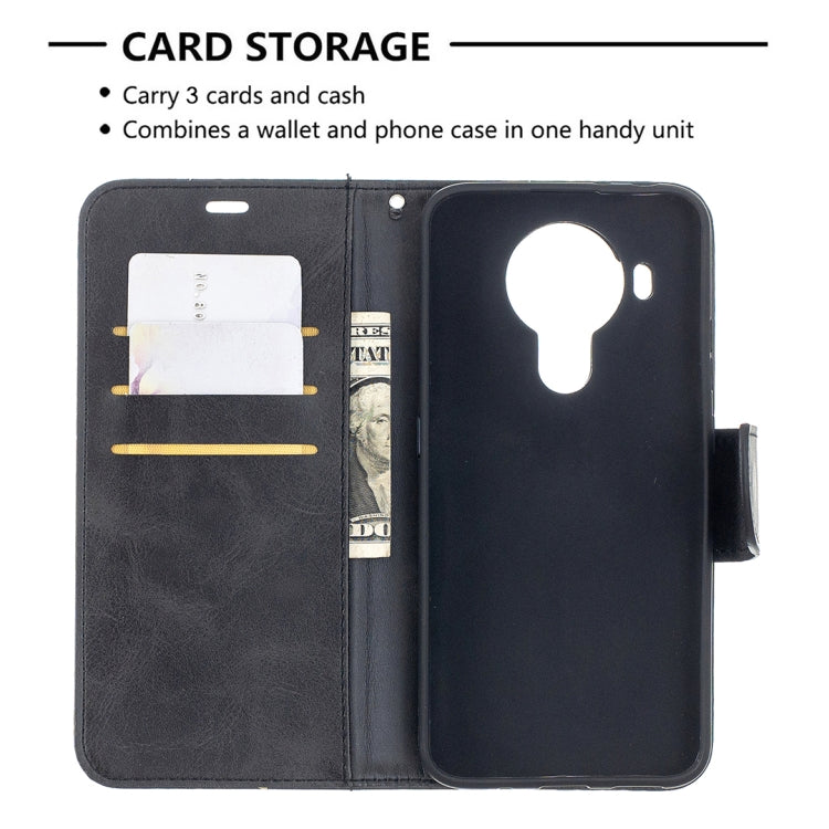 For Nokia 5.4 Retro Lambskin Texture Pure Color Horizontal Flip PU Leather Case with Holder & Card Slots & Wallet & Lanyard