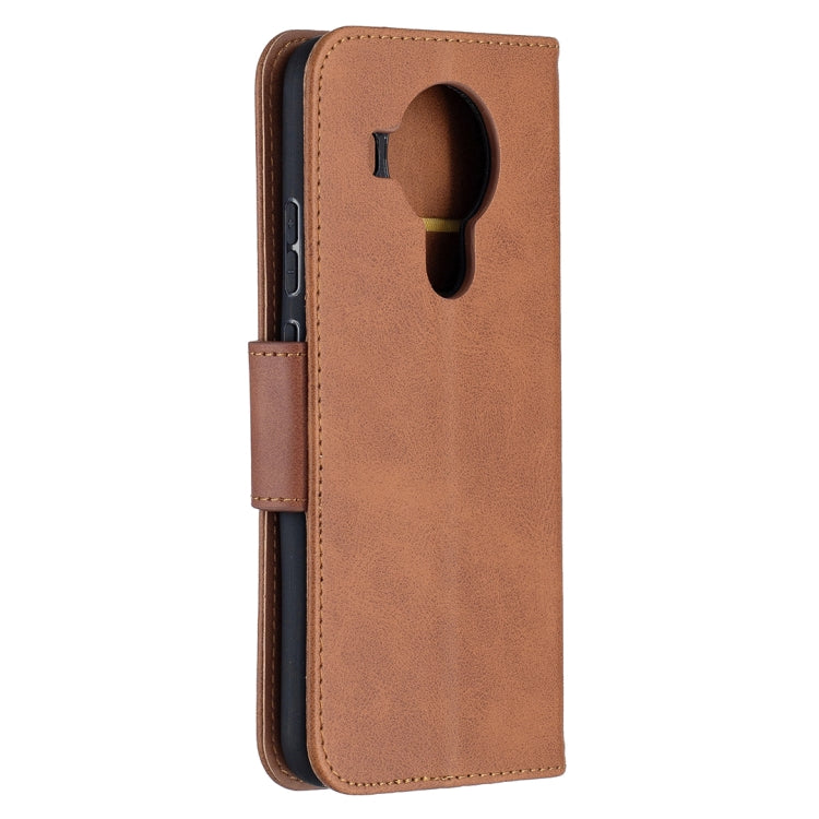 For Nokia 5.4 Retro Lambskin Texture Pure Color Horizontal Flip PU Leather Case with Holder & Card Slots & Wallet & Lanyard