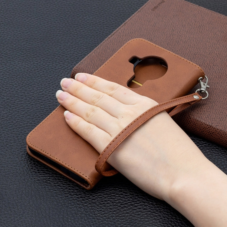 For Nokia 5.4 Retro Lambskin Texture Pure Color Horizontal Flip PU Leather Case with Holder & Card Slots & Wallet & Lanyard