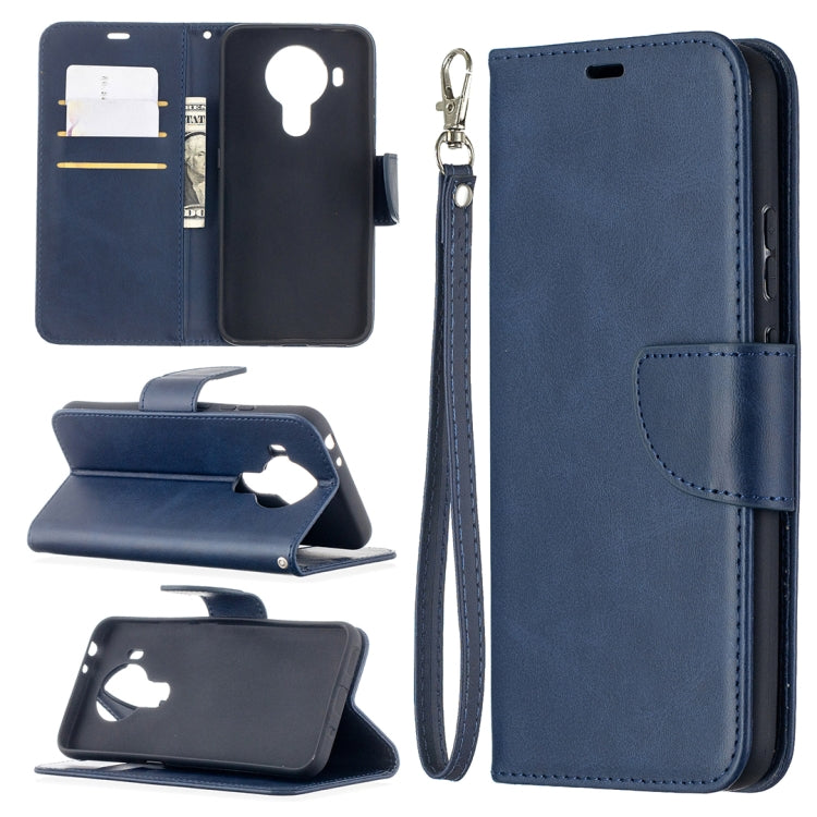 For Nokia 5.4 Retro Lambskin Texture Pure Color Horizontal Flip PU Leather Case with Holder & Card Slots & Wallet & Lanyard