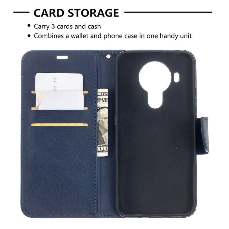 For Nokia 5.4 Retro Lambskin Texture Pure Color Horizontal Flip PU Leather Case with Holder & Card Slots & Wallet & Lanyard