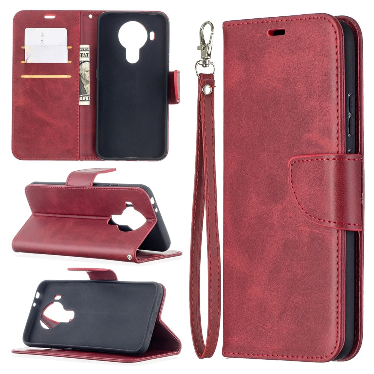 For Nokia 5.4 Retro Lambskin Texture Pure Color Horizontal Flip PU Leather Case with Holder & Card Slots & Wallet & Lanyard
