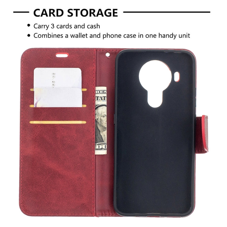 For Nokia 5.4 Retro Lambskin Texture Pure Color Horizontal Flip PU Leather Case with Holder & Card Slots & Wallet & Lanyard