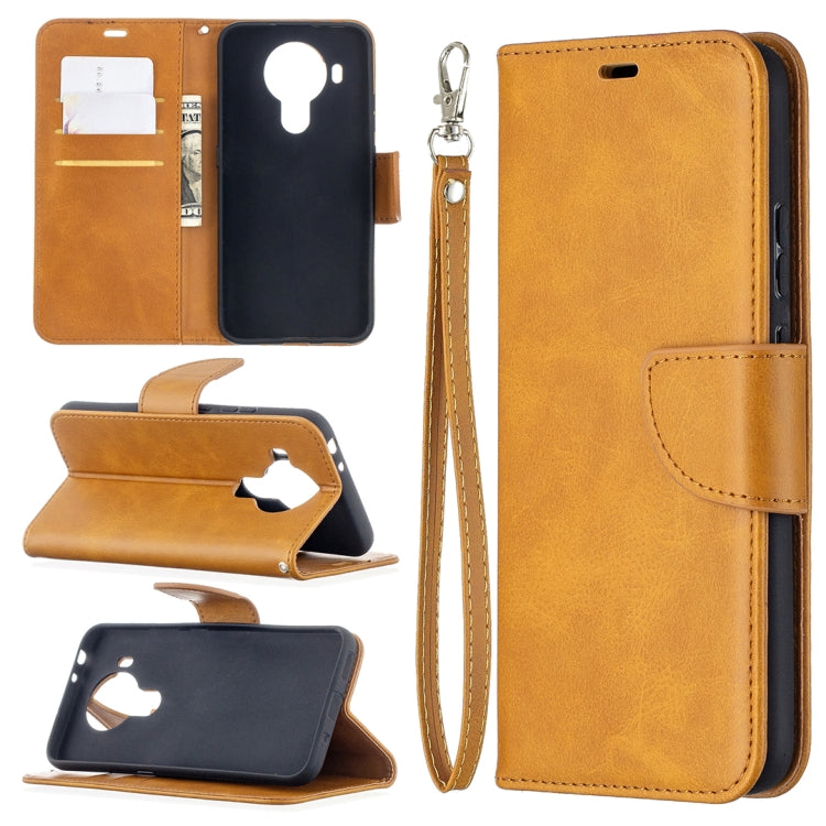 For Nokia 5.4 Retro Lambskin Texture Pure Color Horizontal Flip PU Leather Case with Holder & Card Slots & Wallet & Lanyard